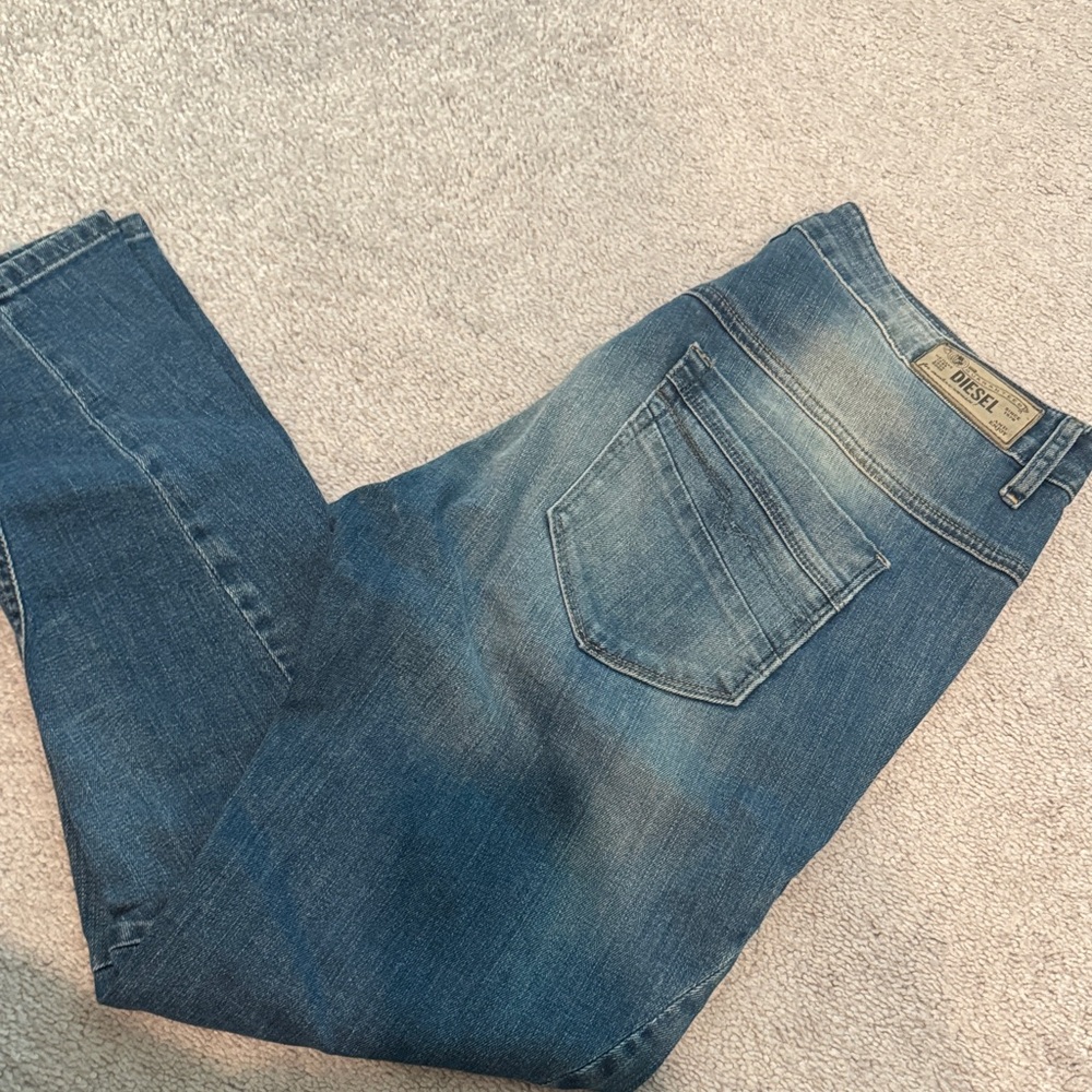 Diesel Women’s Boyfriend Faded Blue Jeans